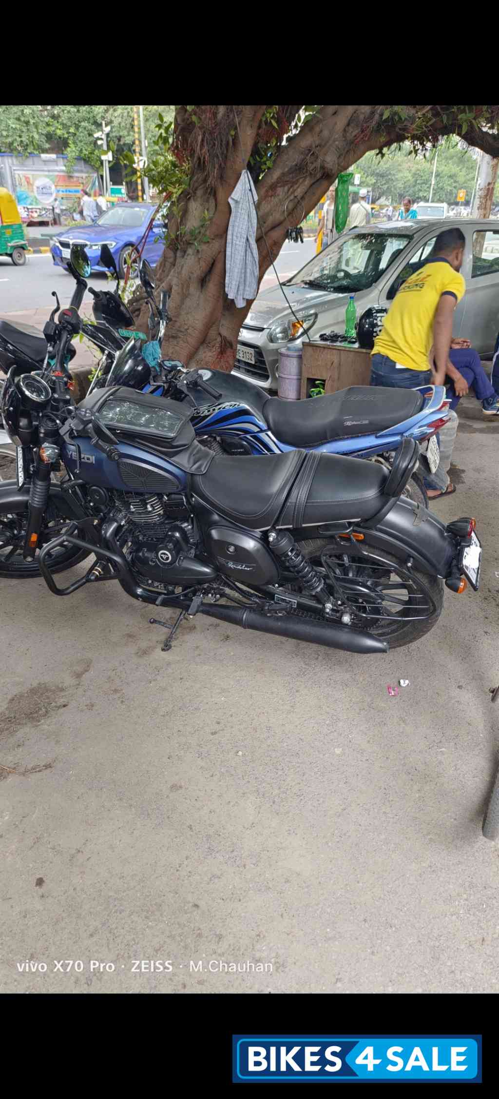 Blue Yezdi Roadster Dark