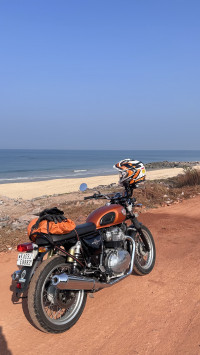 Orange Royal Enfield Interceptor 650 Twin