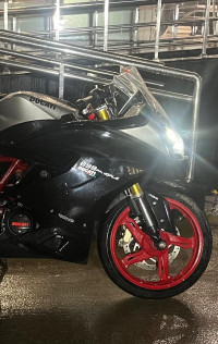 Grey/black/red TVS Apache RR 310