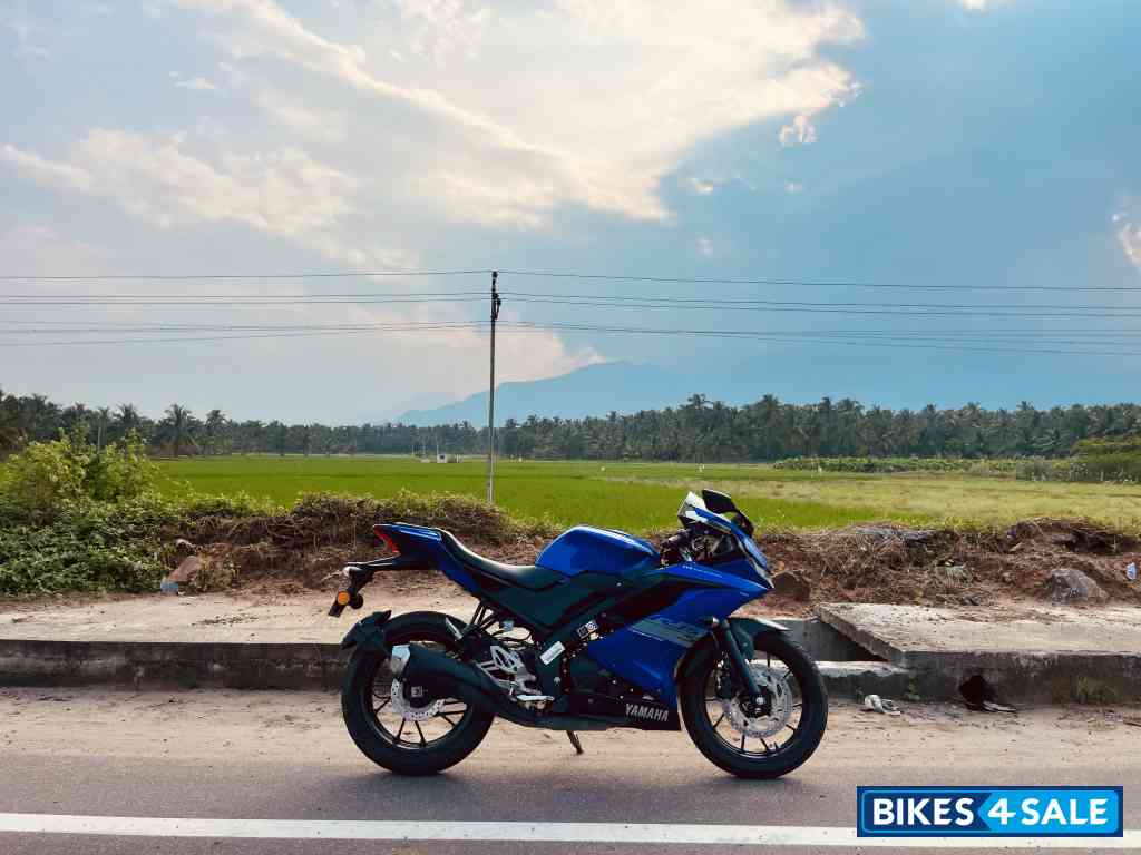 Blue Yamaha YZF R15 V3 BS6