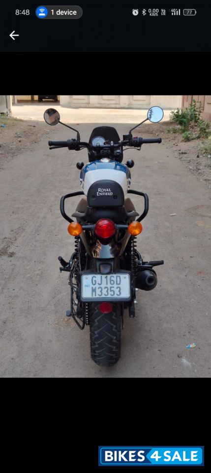 Blue Royal Enfield Hunter 350 Metro
