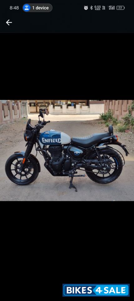 Blue Royal Enfield Hunter 350 Metro