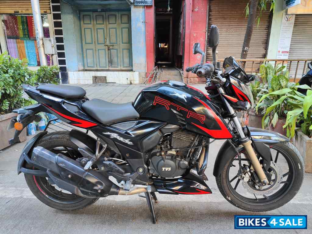 Black Red TVS Apache RTR 200 4V ABS Race Edition 2.0