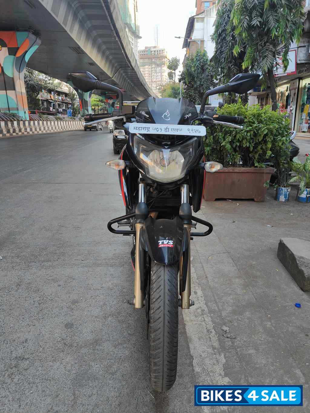 Black Red TVS Apache RTR 200 4V ABS Race Edition 2.0