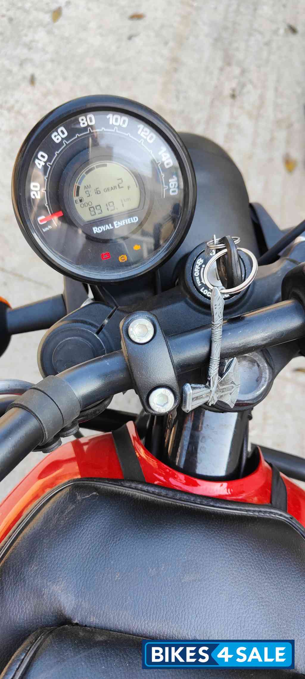 Red And Black Royal Enfield Hunter 350 Metro