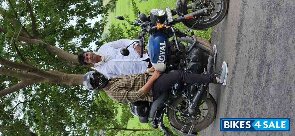 Rebel Blue Royal Enfield Hunter 350 Metro