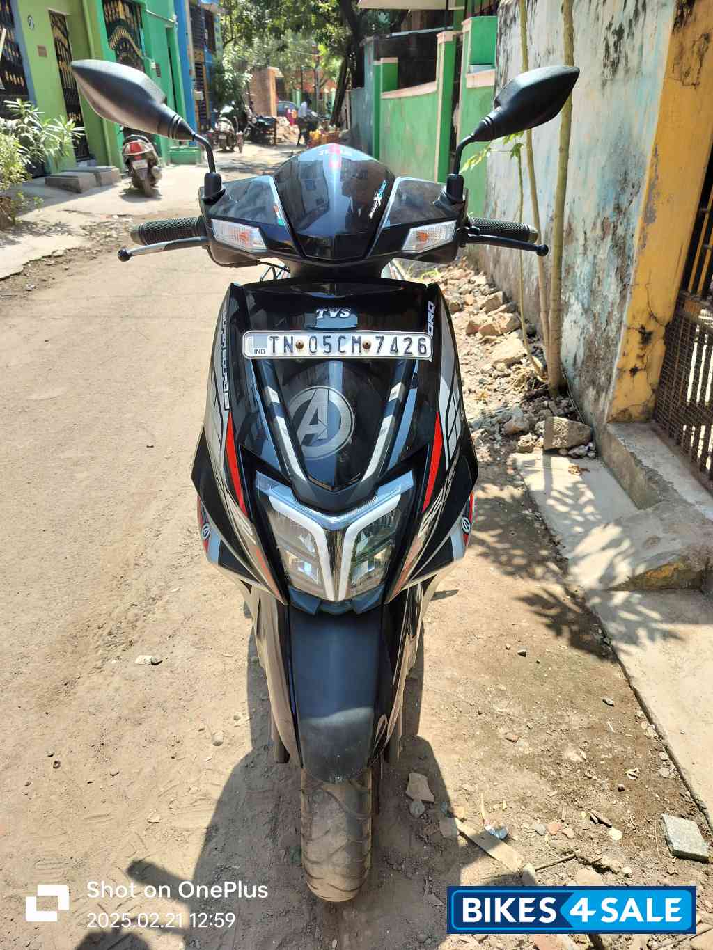 Black TVS NTORQ Super Squad Edition