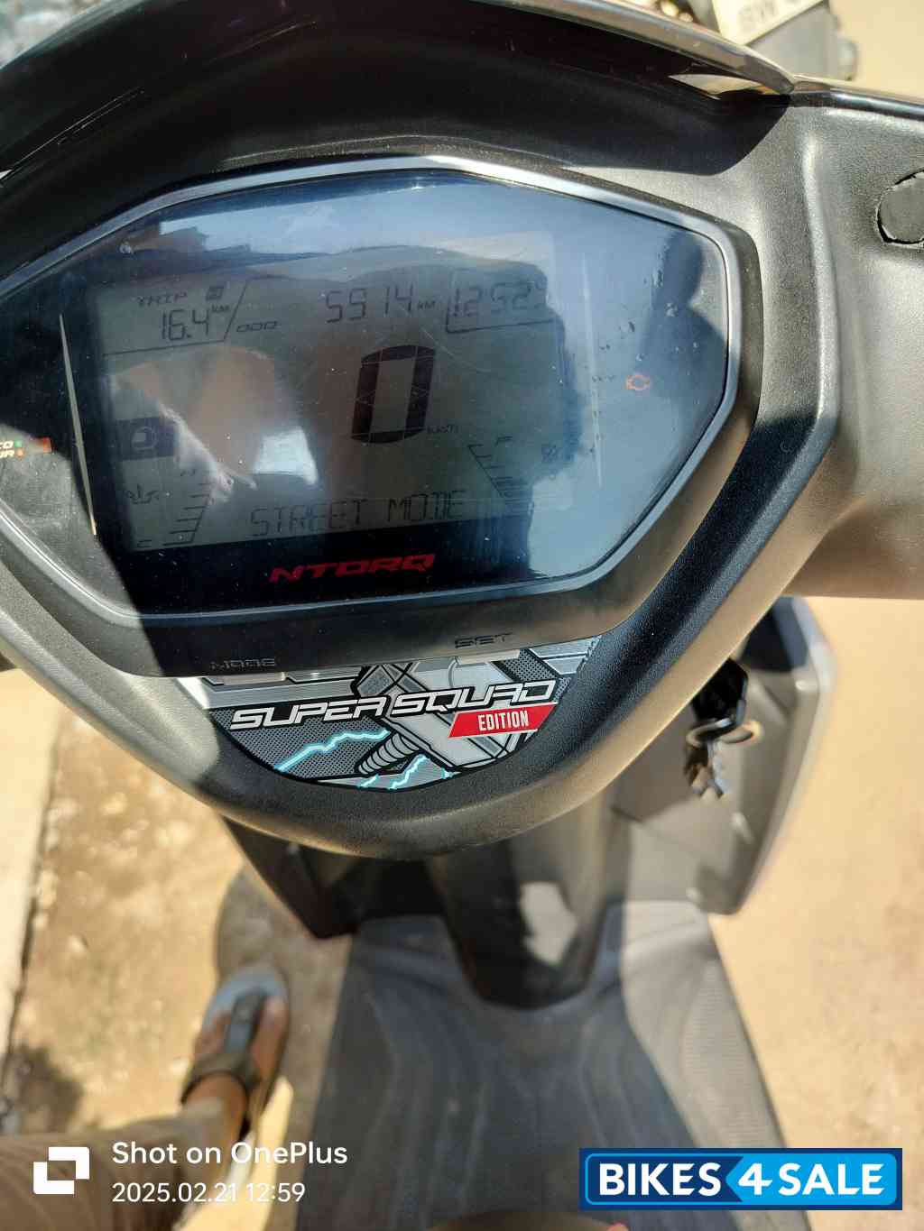 Black TVS NTORQ Super Squad Edition