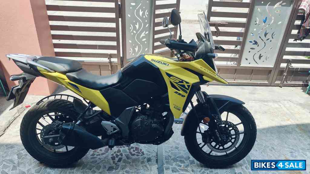 Yellow Suzuki V-Strom SX
