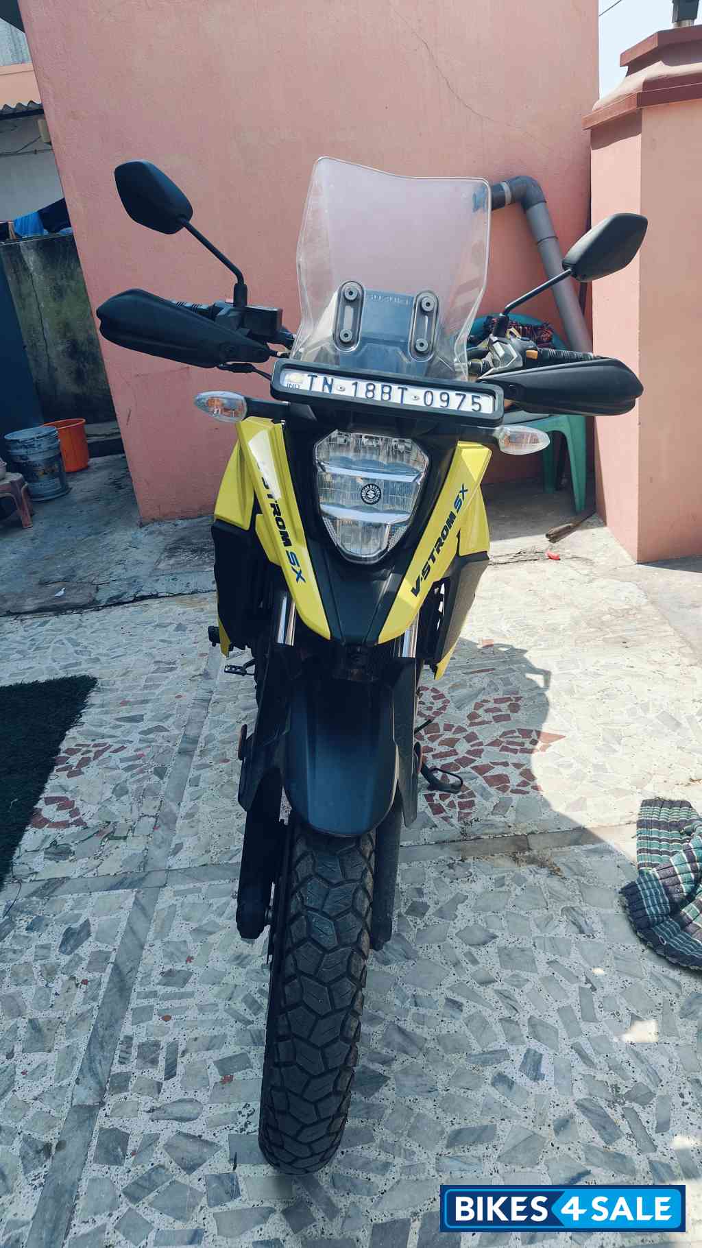 Yellow Suzuki V-Strom SX