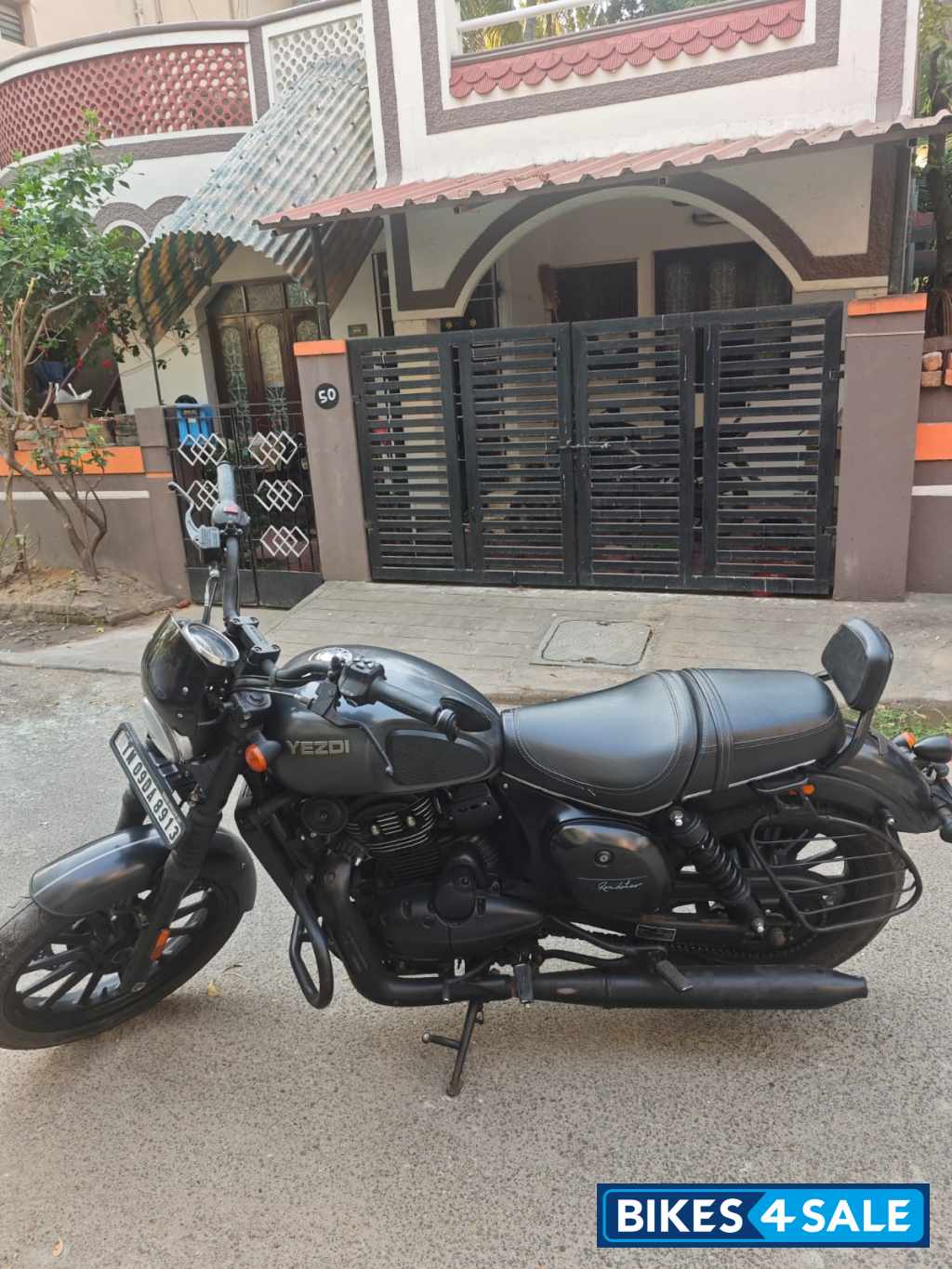 Grey Yezdi Roadster Chrome