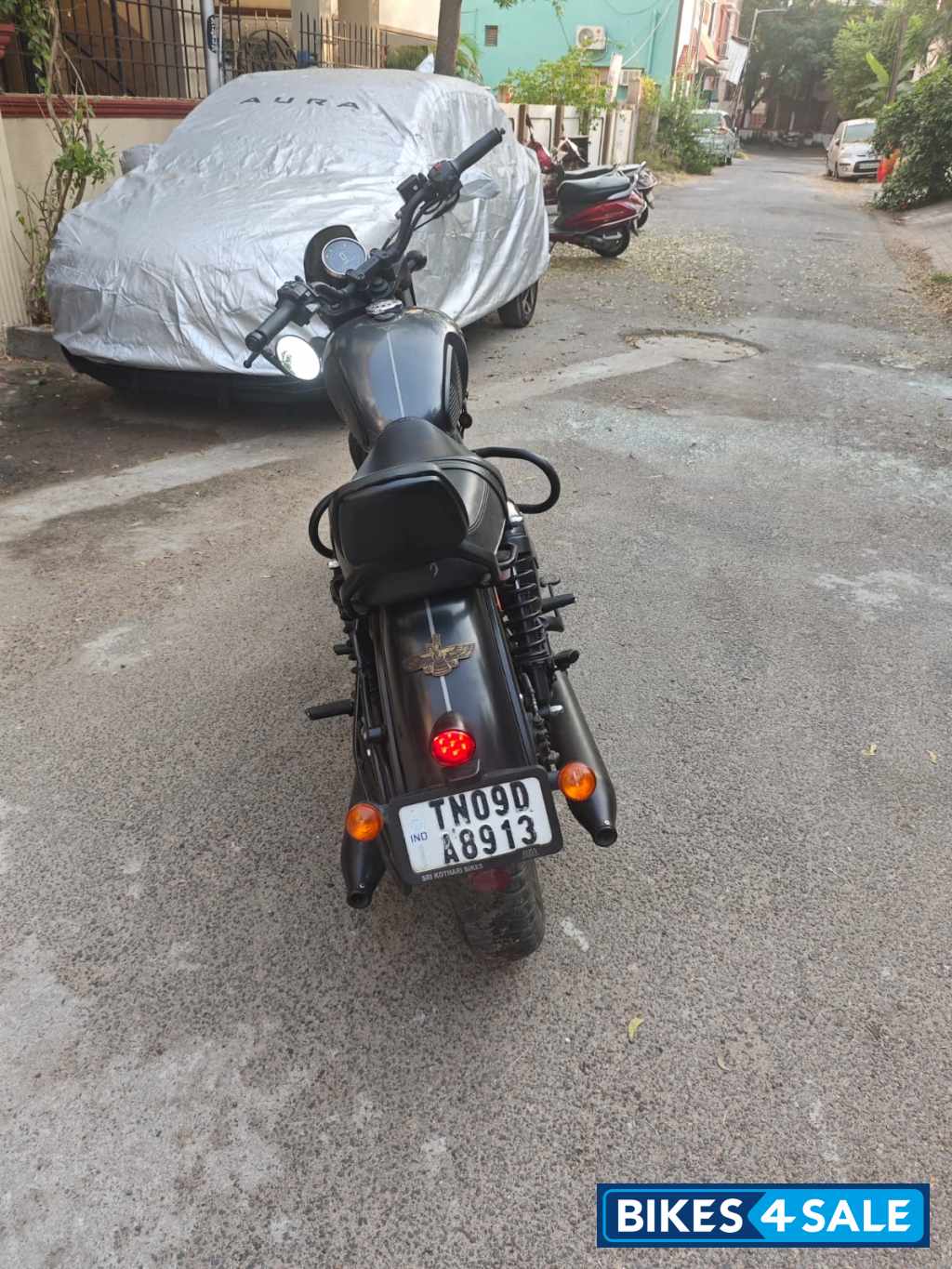 Grey Yezdi Roadster Chrome