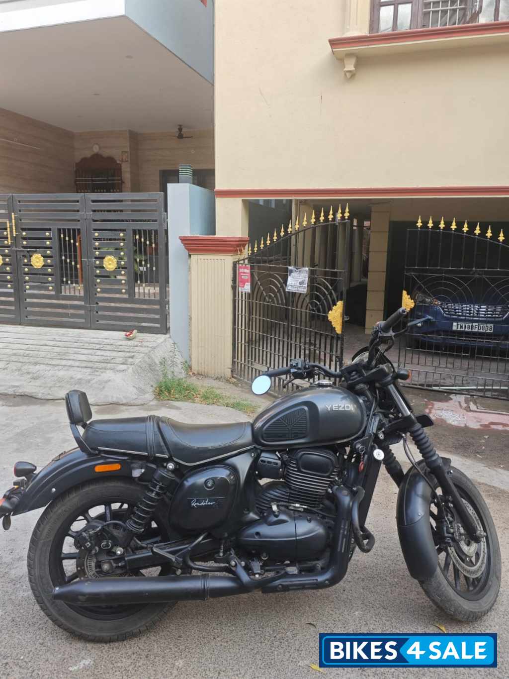 Grey Yezdi Roadster Chrome