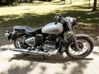Silver Royal Enfield Bullet Electra