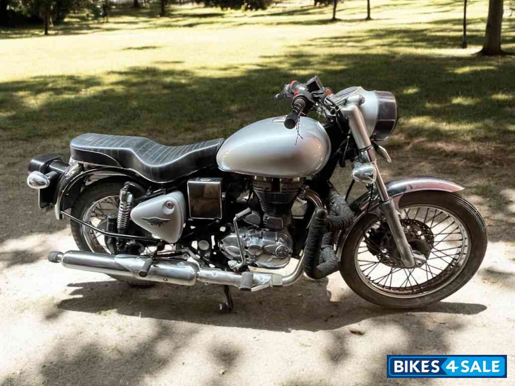 Silver Royal Enfield Bullet Electra