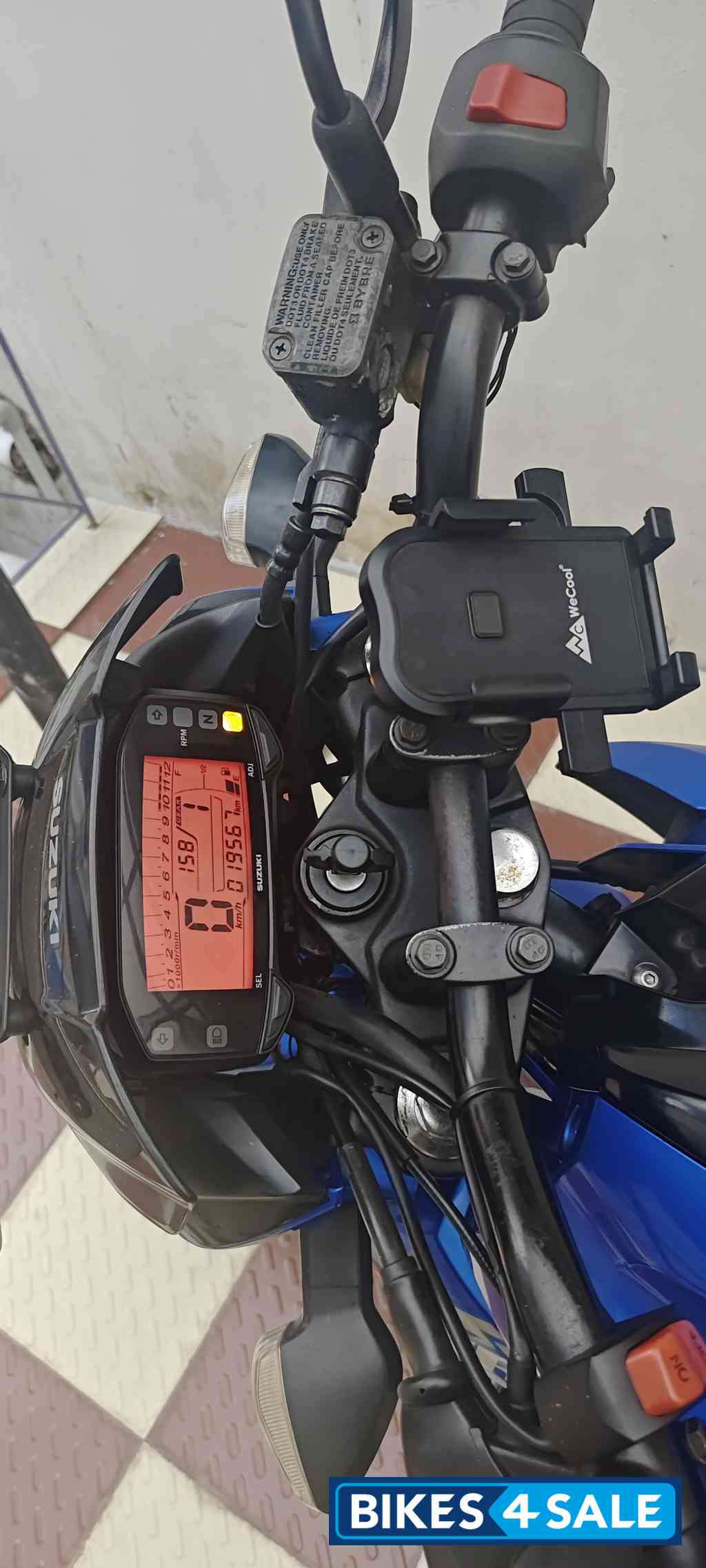 Blue Suzuki Gixxer ABS