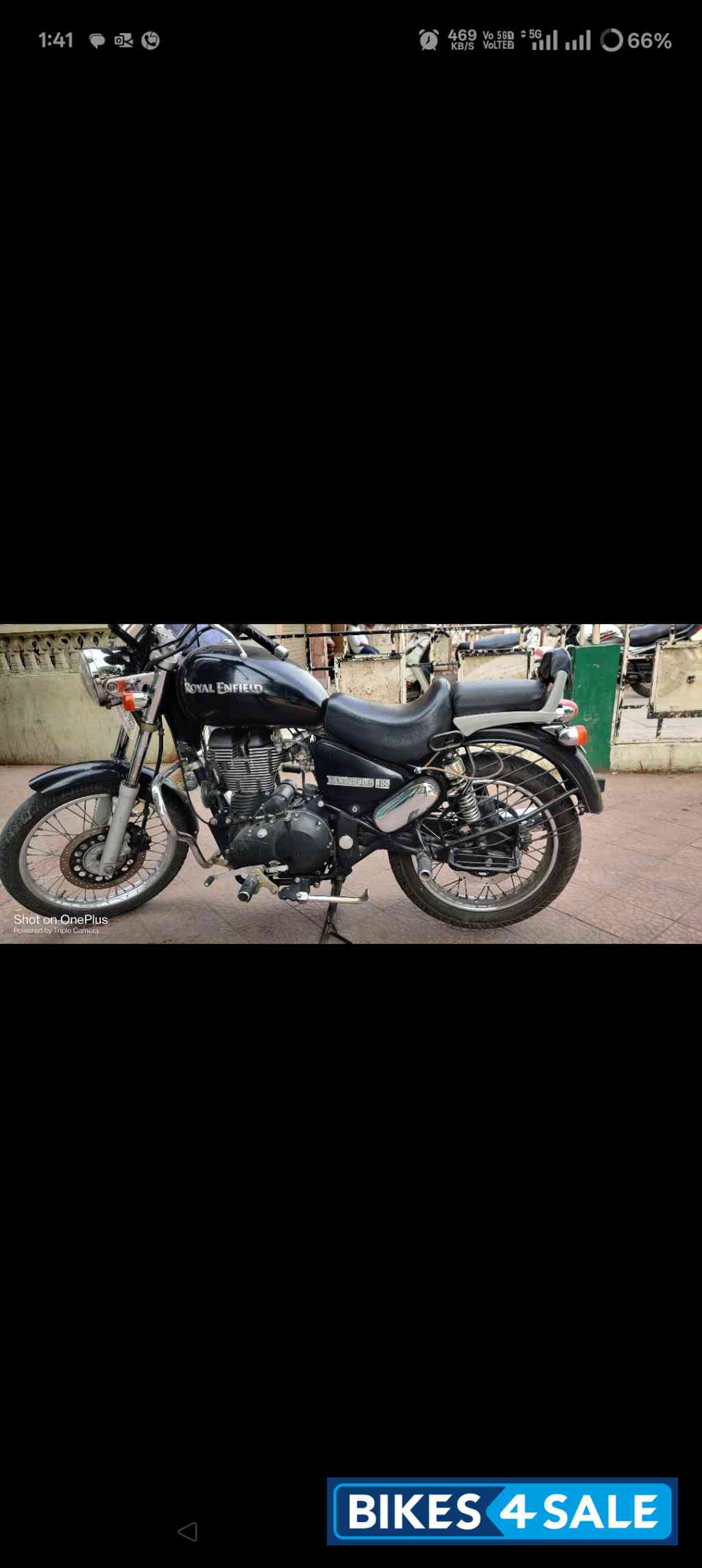 Black Royal Enfield Thunderbird 350