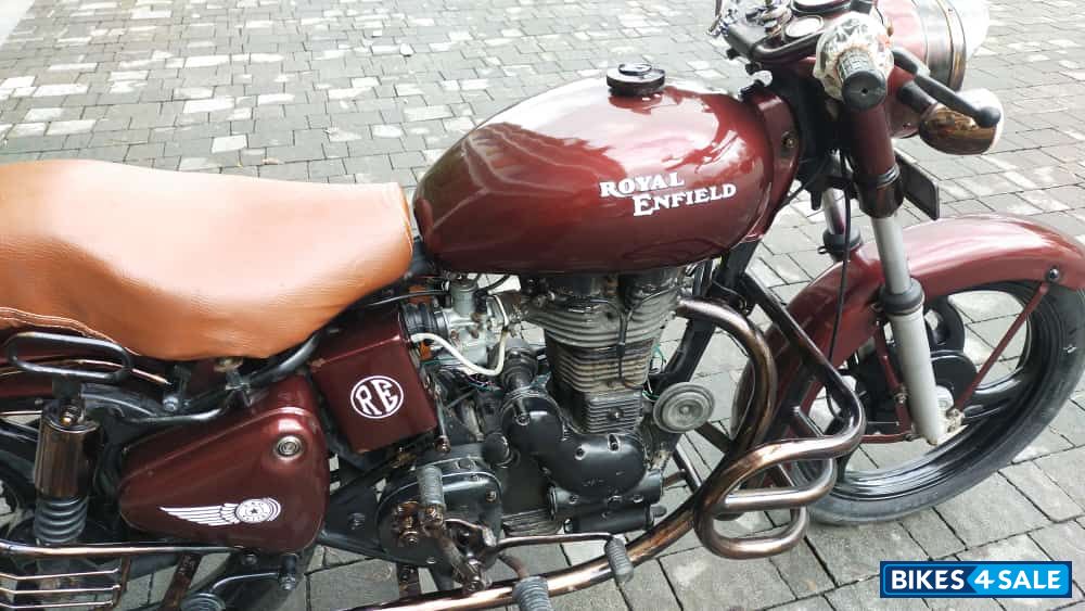 Maroon Royal Enfield Bullet 350