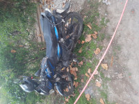 Black And  Dark Blue Bajaj Discover 150 F