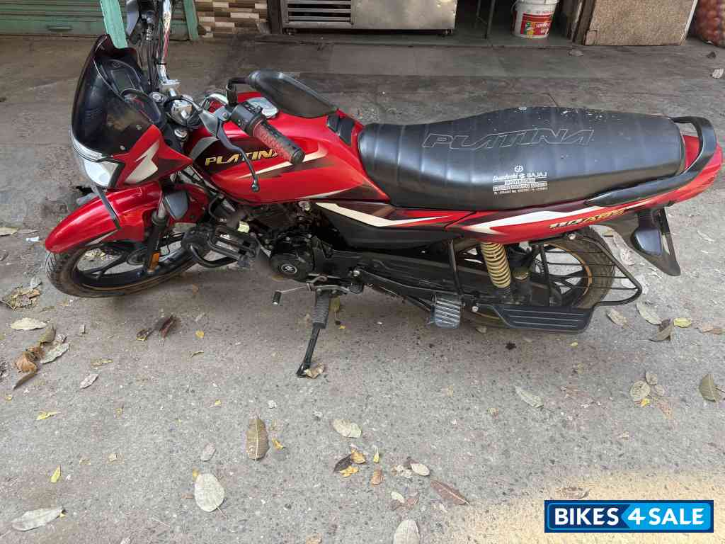 Red & Silver Bajaj Platina 110 ABS