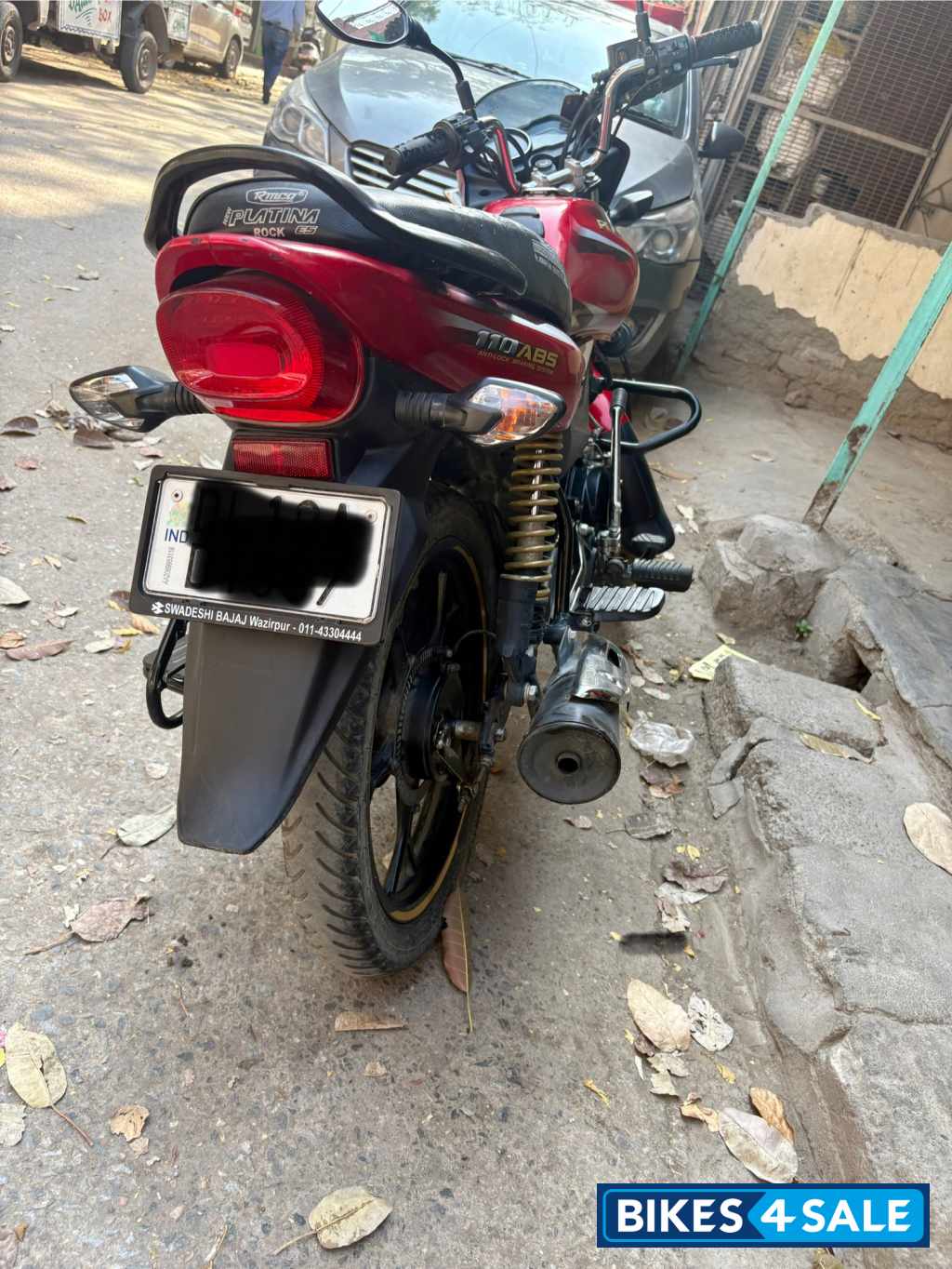 Red & Silver Bajaj Platina 110 ABS