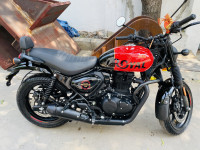 Rebel Red Royal Enfield Hunter 350 Metro