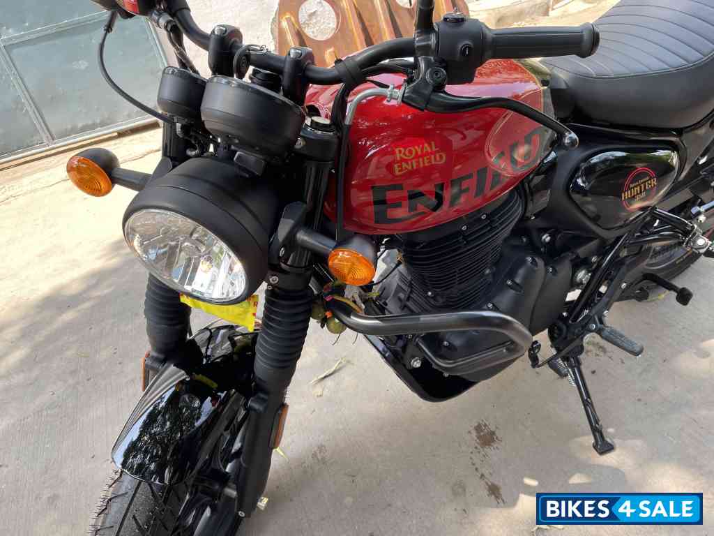 Rebel Red Royal Enfield Hunter 350 Metro