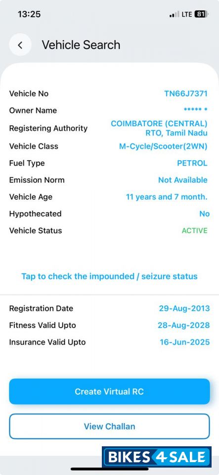 Black Royal Enfield Bullet Electra Twinspark