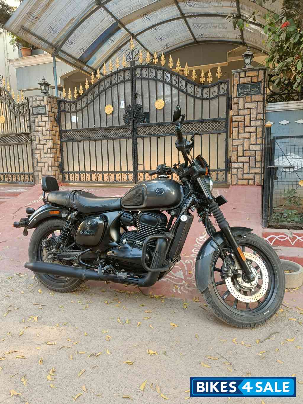 Grey Yezdi Roadster Dark