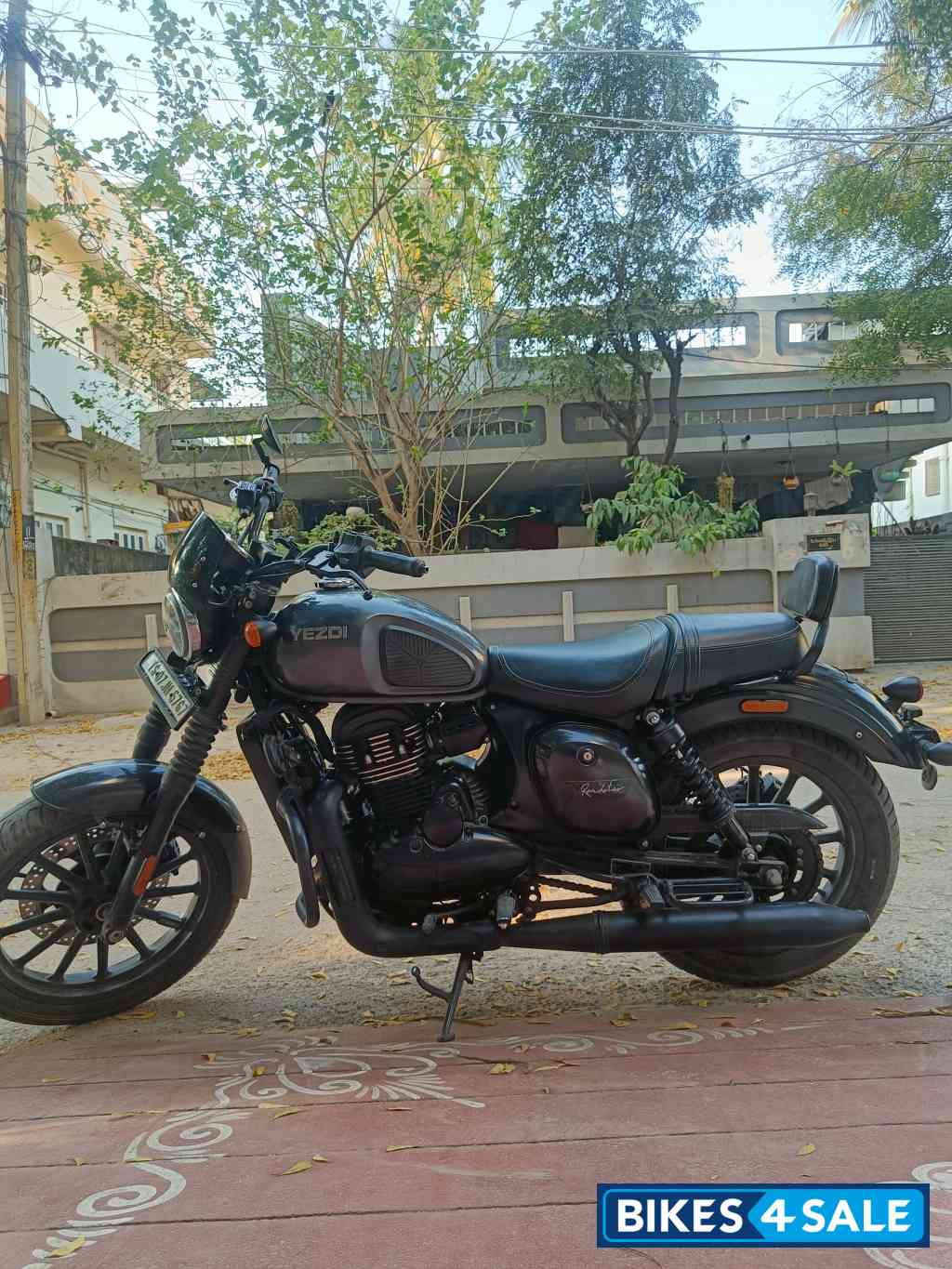 Grey Yezdi Roadster Dark