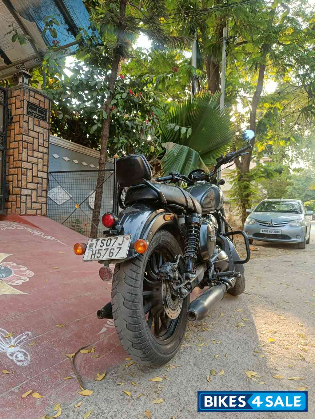 Grey Yezdi Roadster Dark