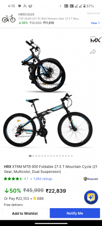 Bicycle  HRX MTB900 2023 Model