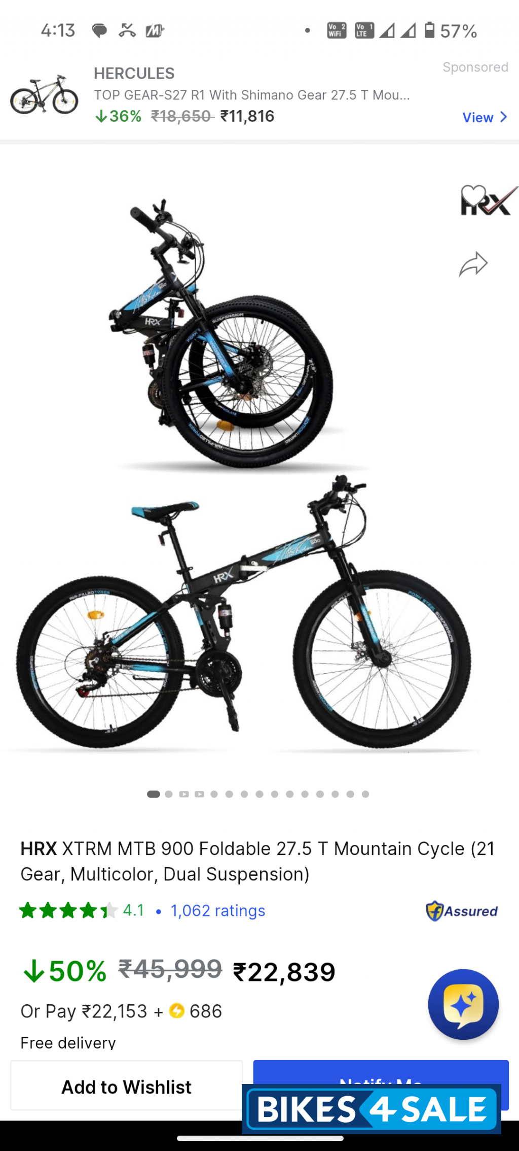 Bicycle  HRX MTB900