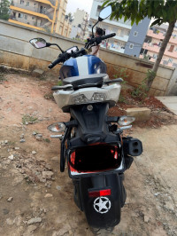 White And Blue TVS Apache RTR FI 160