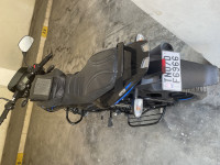 Black/blue Bajaj Pulsar 125