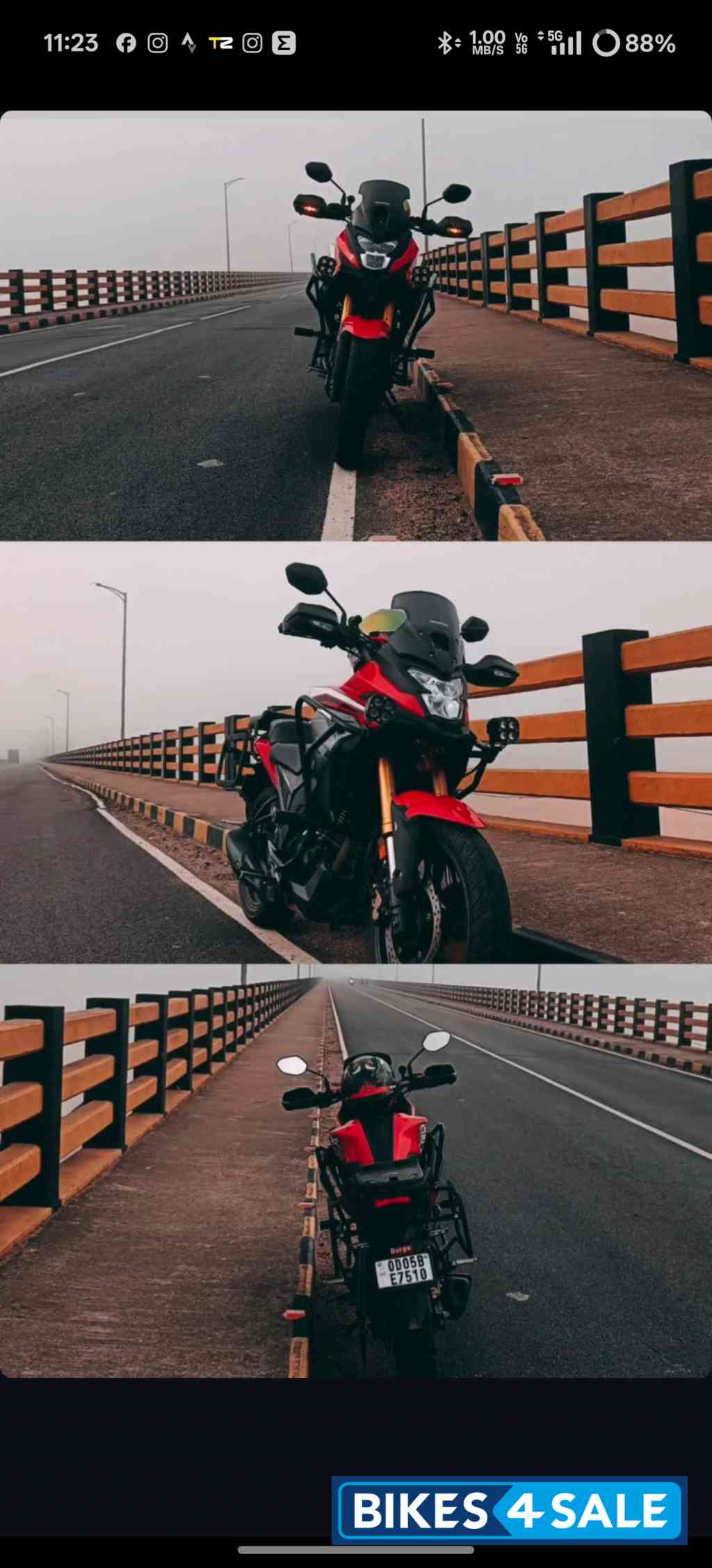 Red Honda CB200X