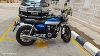 Blue And White Honda Hness CB350 DLX