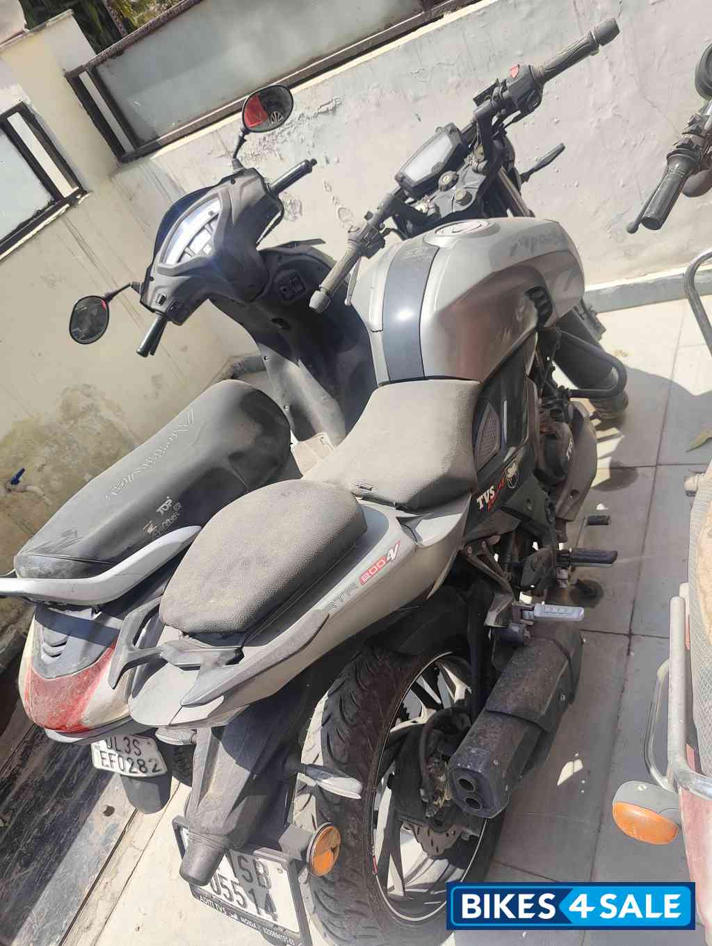 Grey TVS Apache RTR 200 4V