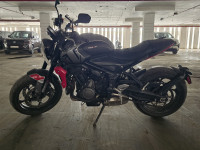 Silver & Red Triumph Trident 660