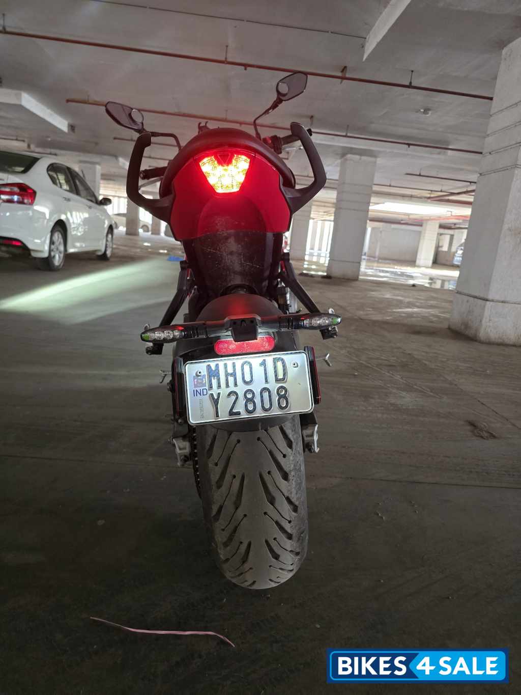 Silver & Red Triumph Trident 660