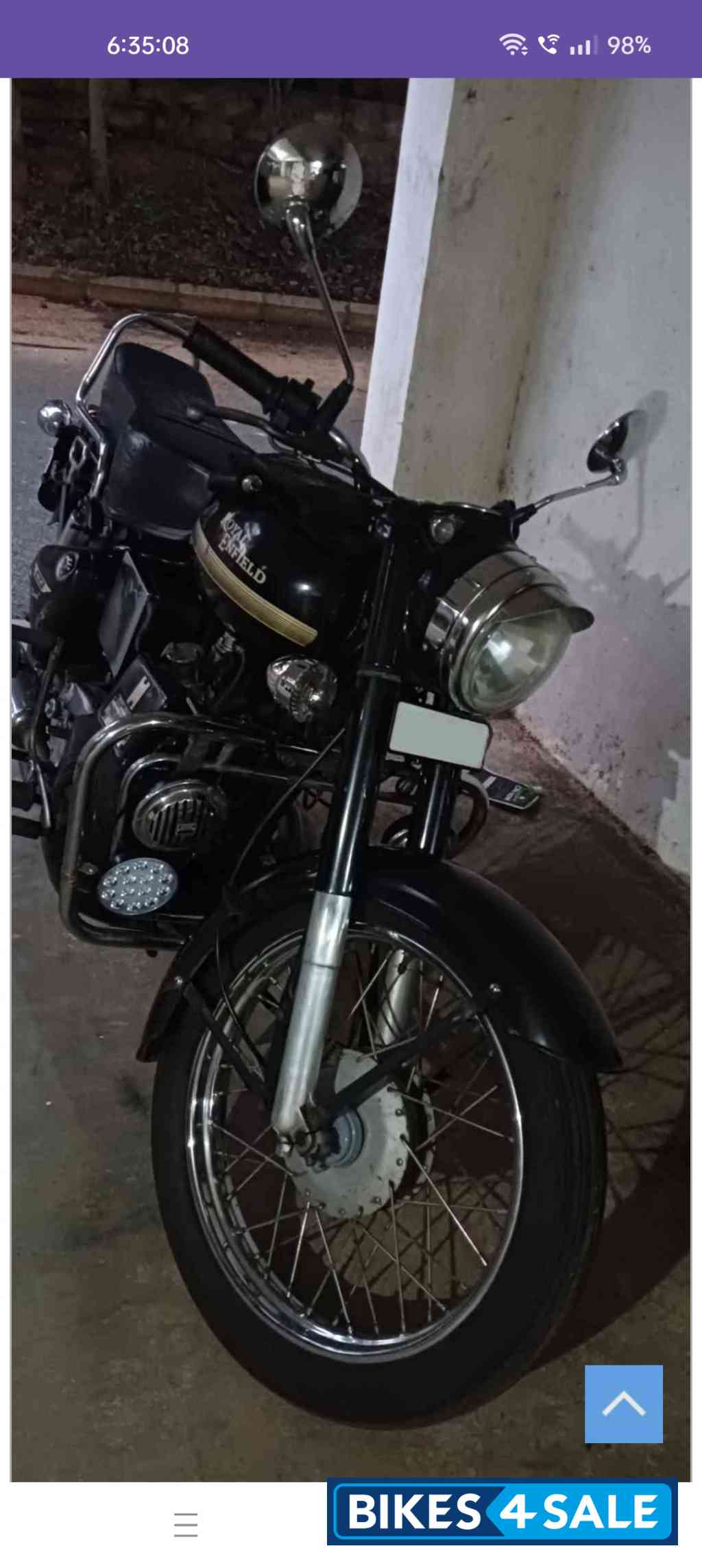 Black Royal Enfield  Diesel bullet 1983 model