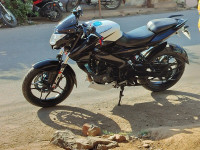 White And Black Bajaj Pulsar NS200