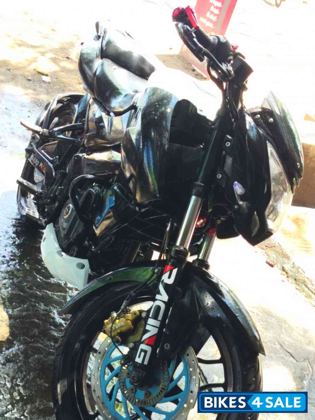 White And Black Bajaj Pulsar NS200