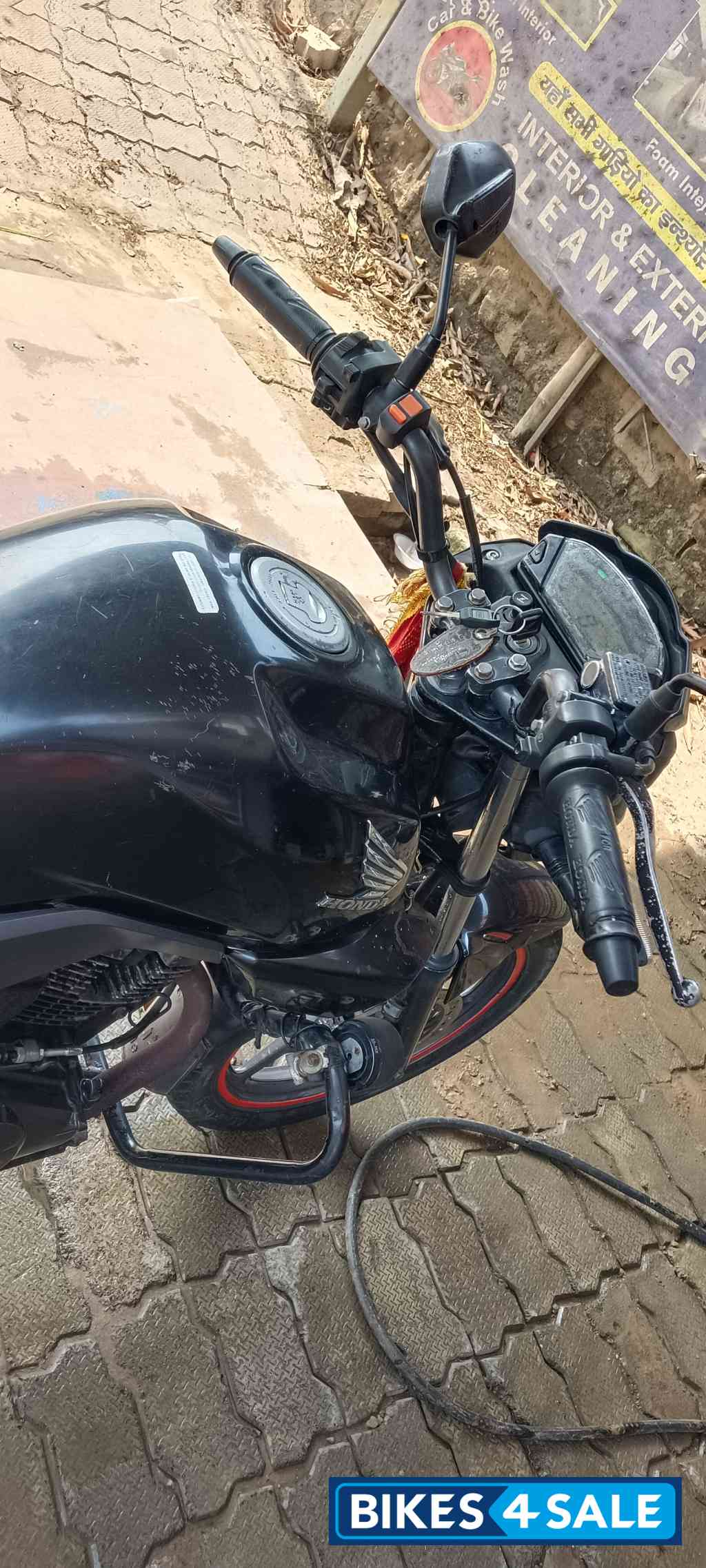 Black Honda CB Trigger