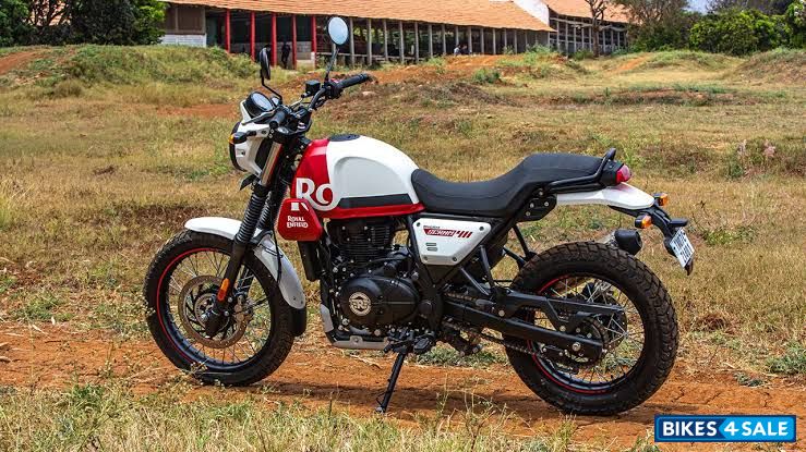 White Flames Royal Enfield Scram 411