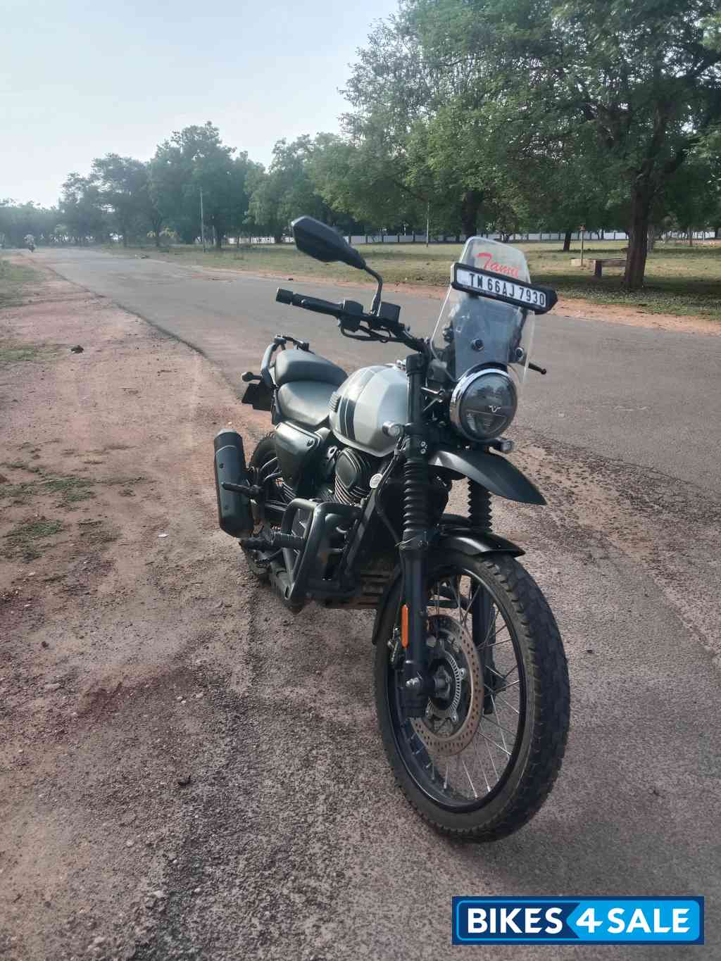 Silver Yezdi Adventure Matte