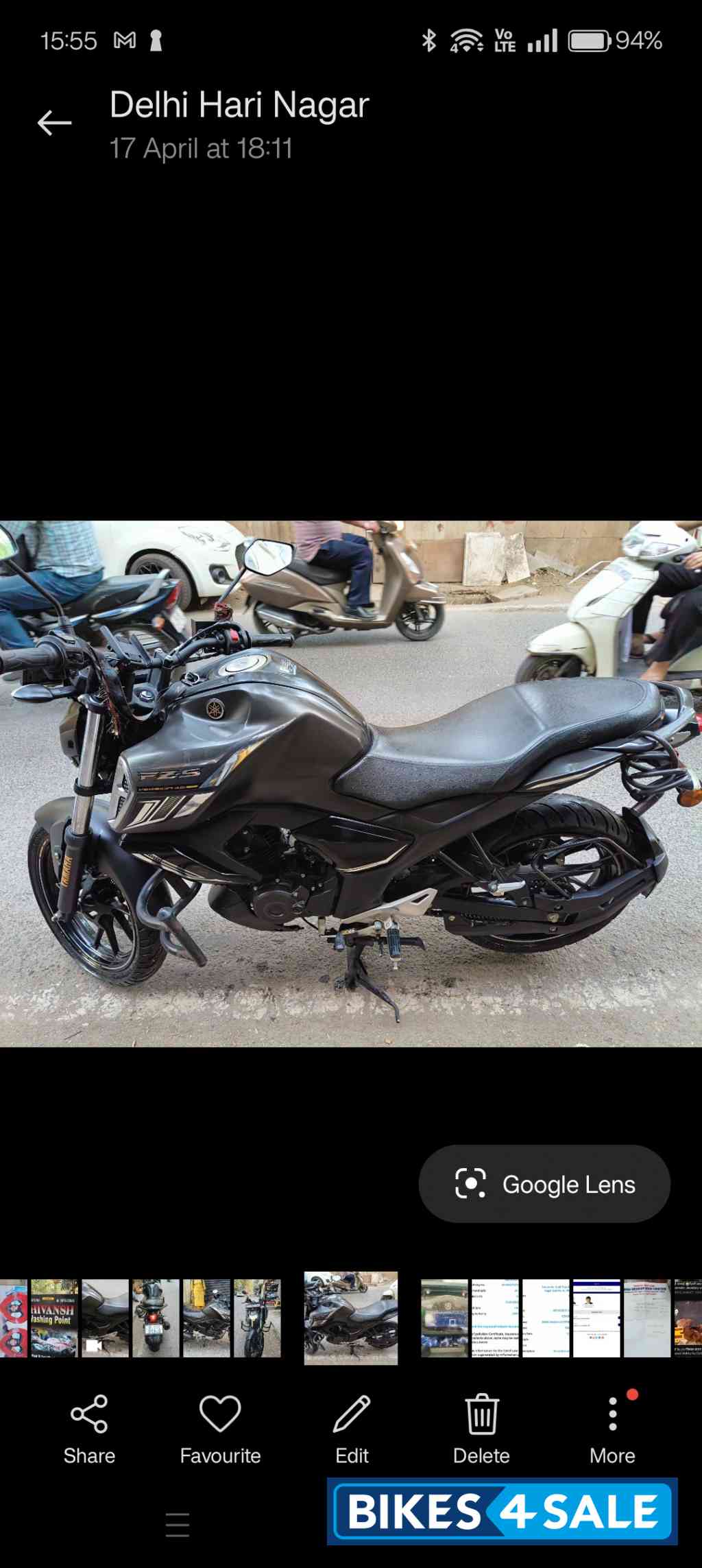 Black Matt Yamaha FZ FI V3 BS6