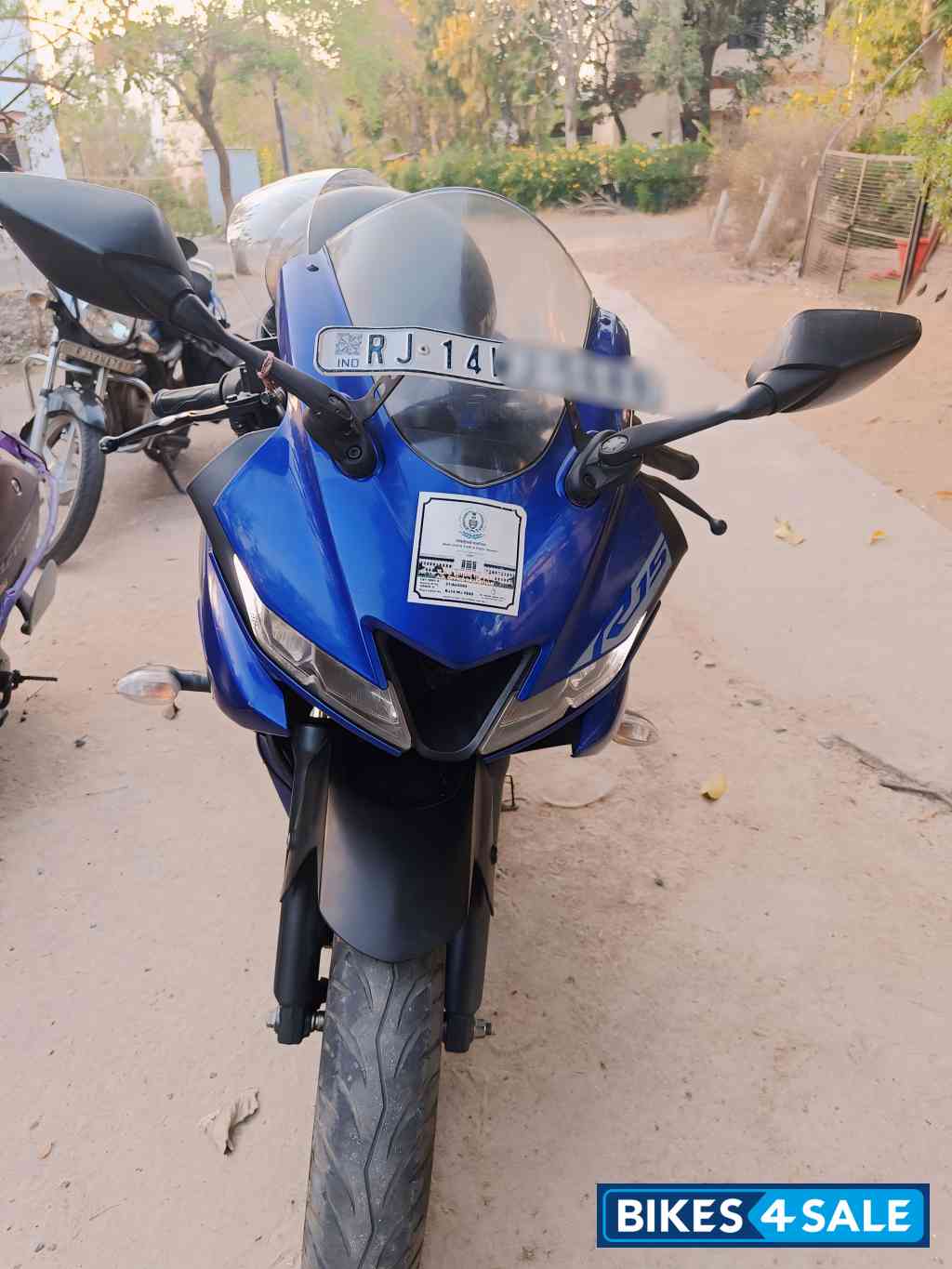 Blue Yamaha YZF R15 V3