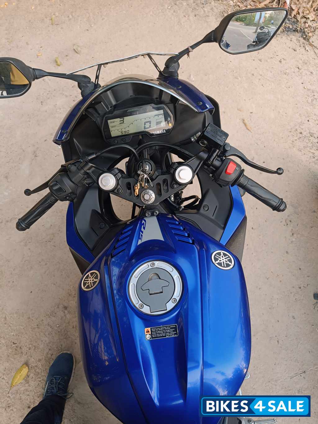 Blue Yamaha YZF R15 V3