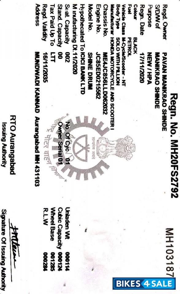 Honda Shine 125 Drum